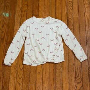 It's Our Time White Long Sleeve Tee with Pink Accents